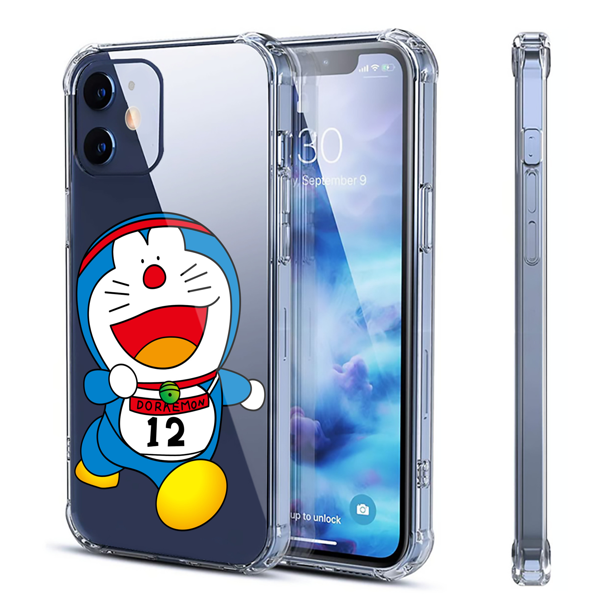 （画像用） ドラえもん Doraemon 【iPhone 12シリーズ対応】透明スマホケース（クリアソフトケース）